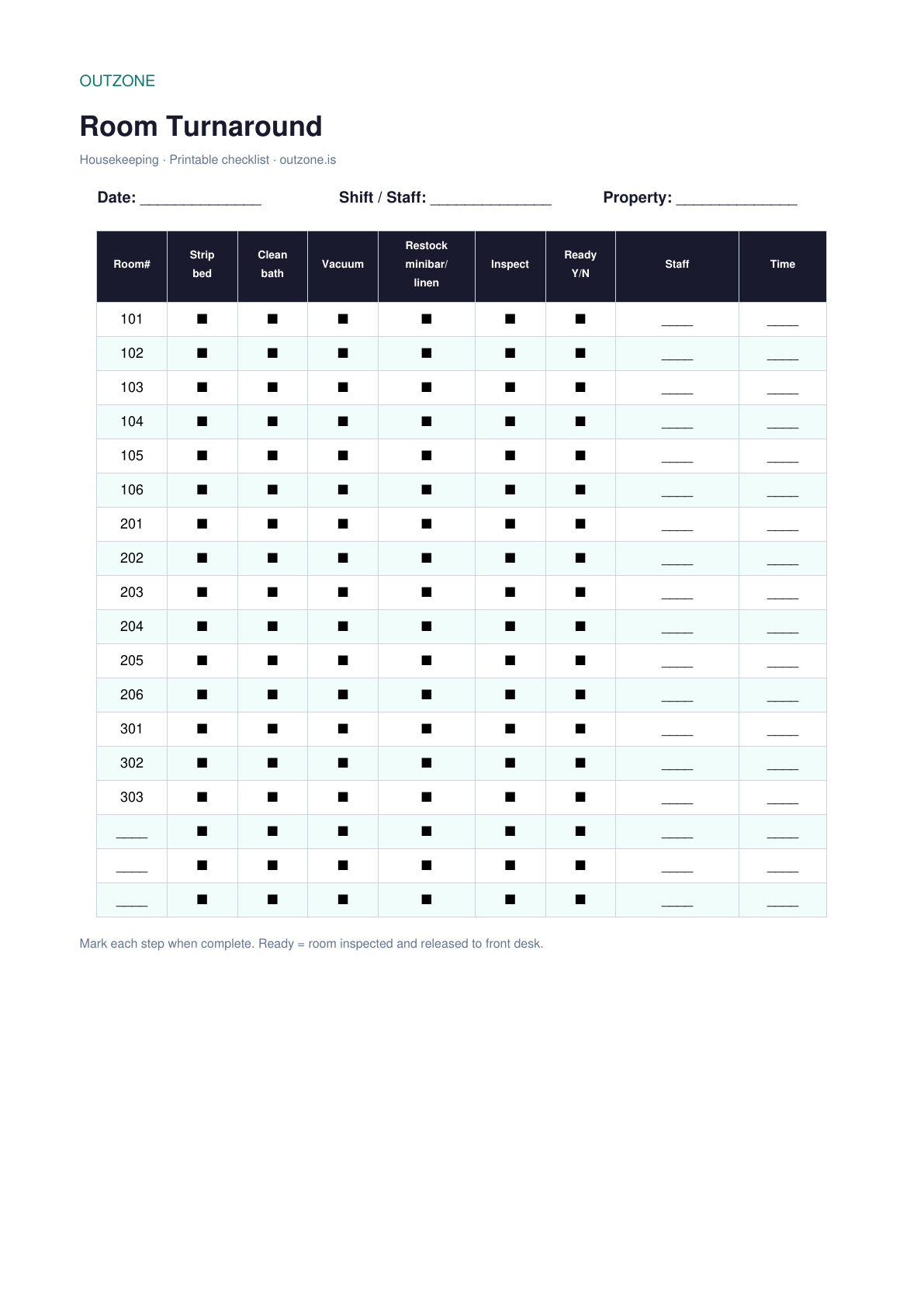 Housekeeping Open / Close Checklists - Image 4