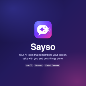Sayso app icon — AI assistant for Mac and Windows